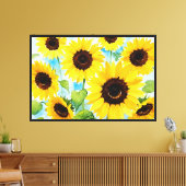 Zonnebloem Canvas Afdruk (Insitu (Woonkamer))