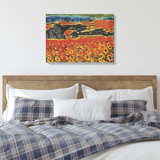 zonnebloem canvas afdruk (Insitu (Slaapkamer))