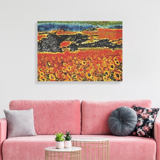 zonnebloem canvas afdruk (Insitu (Woonkamer))