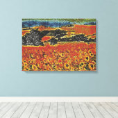 zonnebloem canvas afdruk (Insitu (Houten vloer))