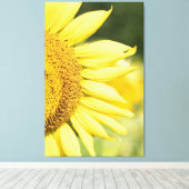 Zonnebloem Canvas Afdruk (Insitu (Houten vloer))