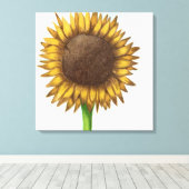 zonnebloem canvas afdruk (Insitu (Houten vloer))