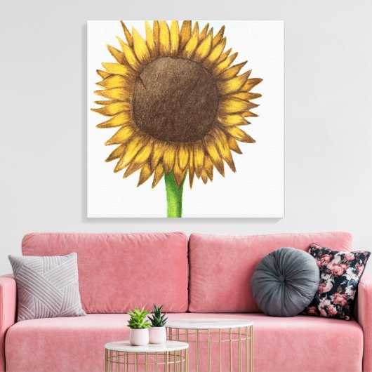 zonnebloem canvas afdruk (Insitu (Woonkamer))