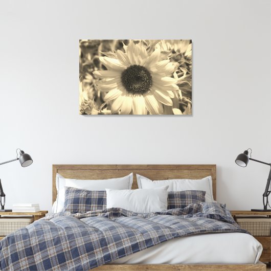 zonnebloem canvas afdruk (Insitu (Slaapkamer))