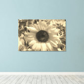 zonnebloem canvas afdruk (Insitu (Houten vloer))