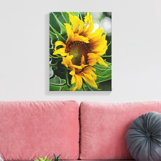 Zonnebloem Canvas Afdruk (Insitu (Woonkamer))