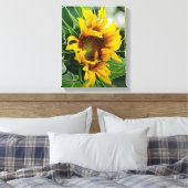 Zonnebloem Canvas Afdruk (Insitu (Slaapkamer))
