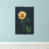 Zonnebloem Canvas Afdruk (Insitu (Houten vloer))