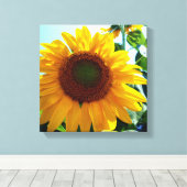 Zonnebloem Canvas Afdruk (Insitu (Houten vloer))
