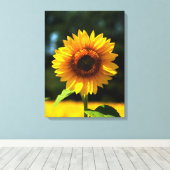 Zonnebloem Canvas Afdruk (Insitu (Houten vloer))