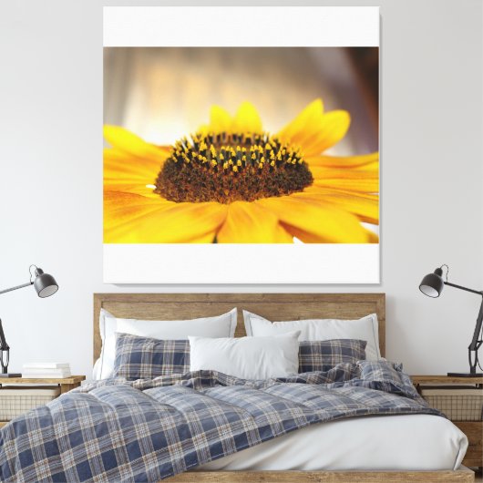 Zonnebloem Canvas Afdruk (Insitu (Slaapkamer))