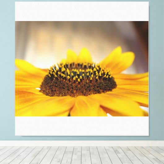 Zonnebloem Canvas Afdruk (Insitu (Houten vloer))