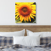 Zonnebloem Canvas Afdruk (Insitu (Slaapkamer))
