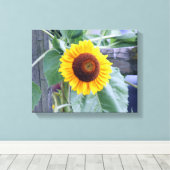 zonnebloem canvas afdruk (Insitu (Houten vloer))