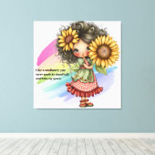Zonnebloem Canvas Afdruk (Insitu (Houten vloer))