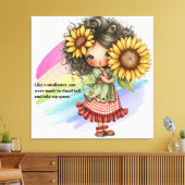 Zonnebloem Canvas Afdruk (Insitu (Woonkamer))