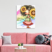 Zonnebloem Canvas Afdruk (Insitu (Woonkamer))