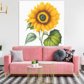 Zonnebloem Canvas Afdruk (Insitu (Woonkamer))