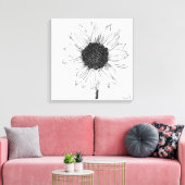 Zonnebloem Canvas Afdruk (Insitu (Woonkamer))