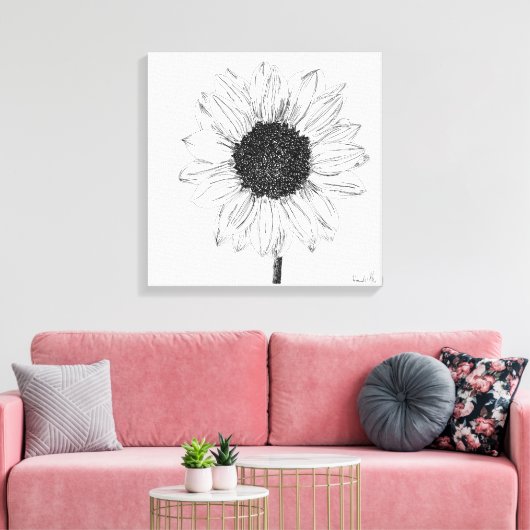Zonnebloem Canvas Afdruk (Insitu (Woonkamer))