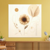 Zonnebloem Canvas Art | Helder en vrolijk Afdruk (Insitu (Woonkamer))