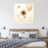 Zonnebloem Canvas Art | Helder en vrolijk Afdruk (Insitu (Slaapkamer))