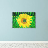 Zonnebloem canvas kunst (Insitu (Houten vloer))
