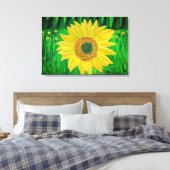 Zonnebloem canvas kunst (Insitu (Slaapkamer))