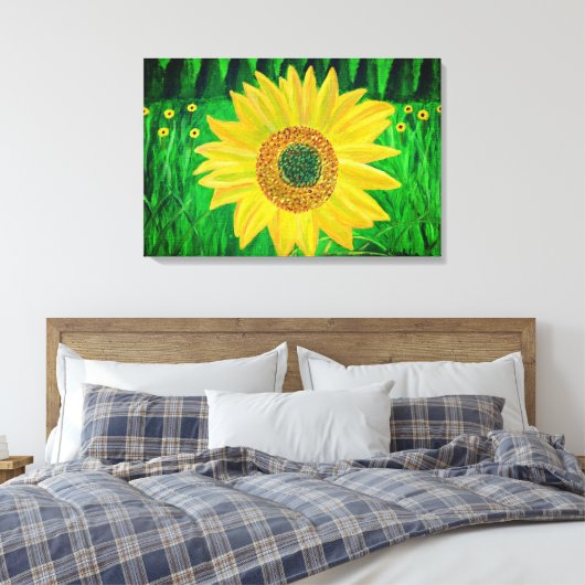 Zonnebloem canvas kunst (Insitu (Slaapkamer))