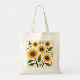 zonnebloem canvas tas
