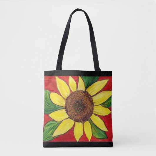 Zonnebloem Canvas tas (Voorkant)