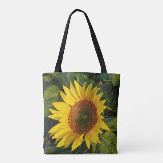 Zonnebloem Canvas tas (Achterkant)