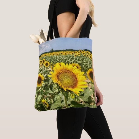Zonnebloem Canvas tas (Dichtbij)