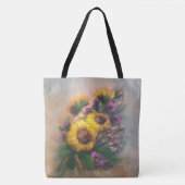 Zonnebloem canvas tas (Voorkant)