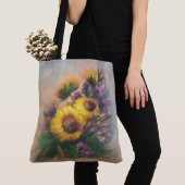 Zonnebloem canvas tas (Dichtbij)