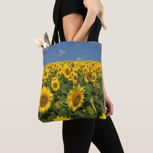 Zonnebloem Canvas tas (Dichtbij)