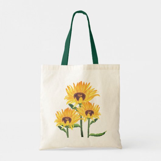 Zonnebloem canvas tas (Achterkant)