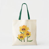 Zonnebloem canvas tas (Voorkant)