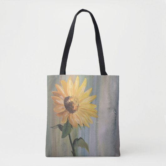 Zonnebloem canvas tas (Voorkant)