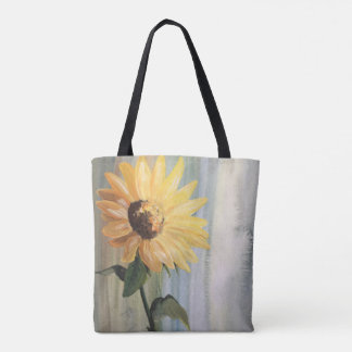 Zonnebloem canvas tas