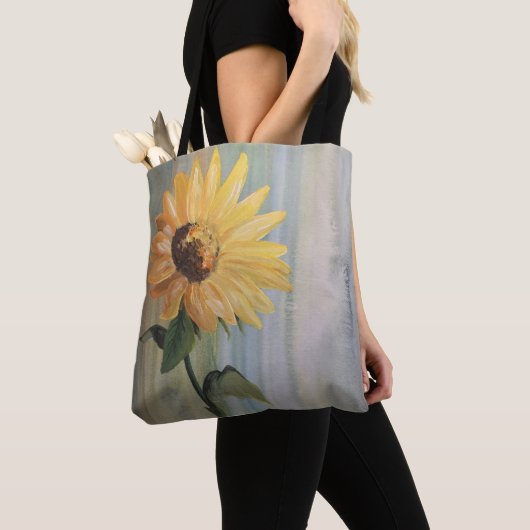 Zonnebloem canvas tas (Dichtbij)