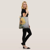 Zonnebloem canvas tas (Op model)