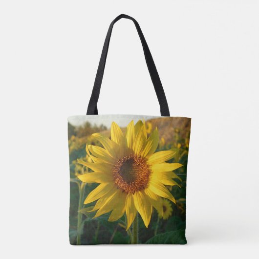 Zonnebloem Canvas tas (Achterkant)