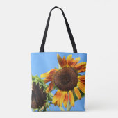 Zonnebloem canvas tas (Achterkant)