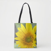 Zonnebloem canvas tas (Voorkant)