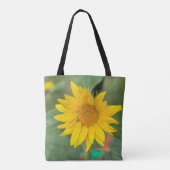 Zonnebloem canvas tas (Achterkant)
