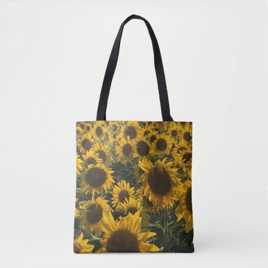 Zonnebloem canvas tas (Voorkant)