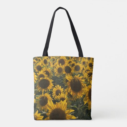 Zonnebloem canvas tas (Achterkant)