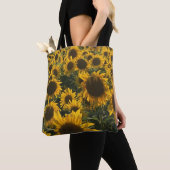 Zonnebloem canvas tas (Dichtbij)