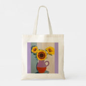 Zonnebloem Canvas tas (Achterkant)